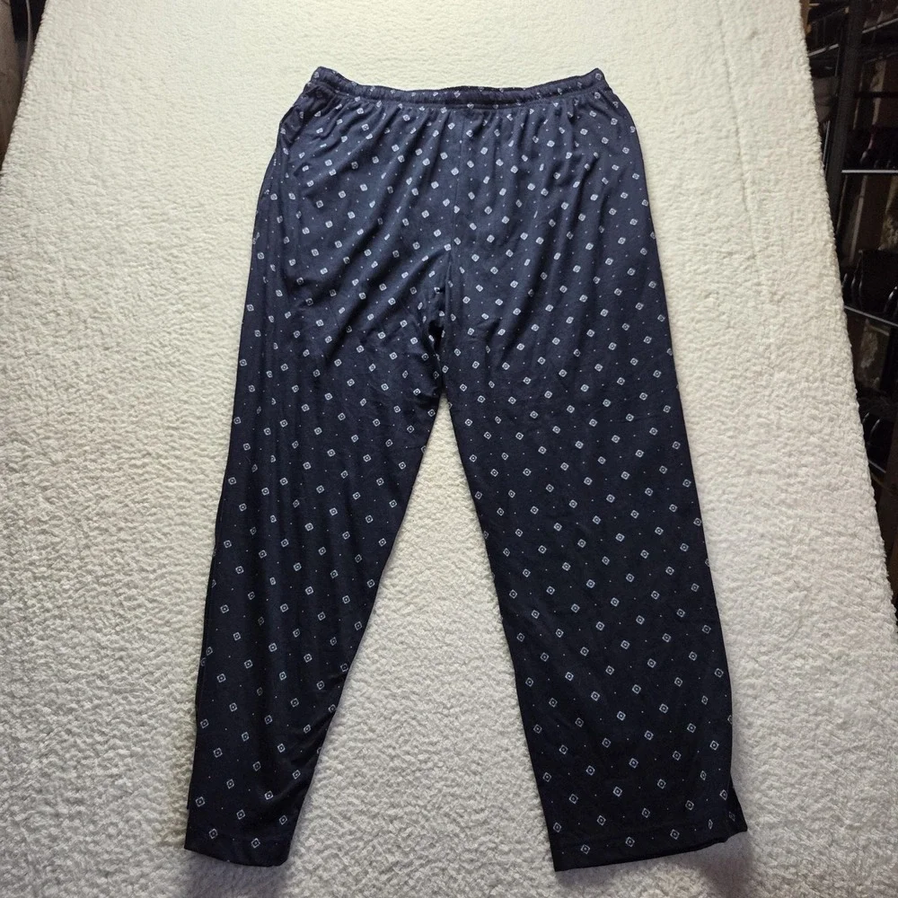 Stafford Mens XL Sleep Pants Navy Neat Geometric Classic Fit Pajama Bottoms NEW